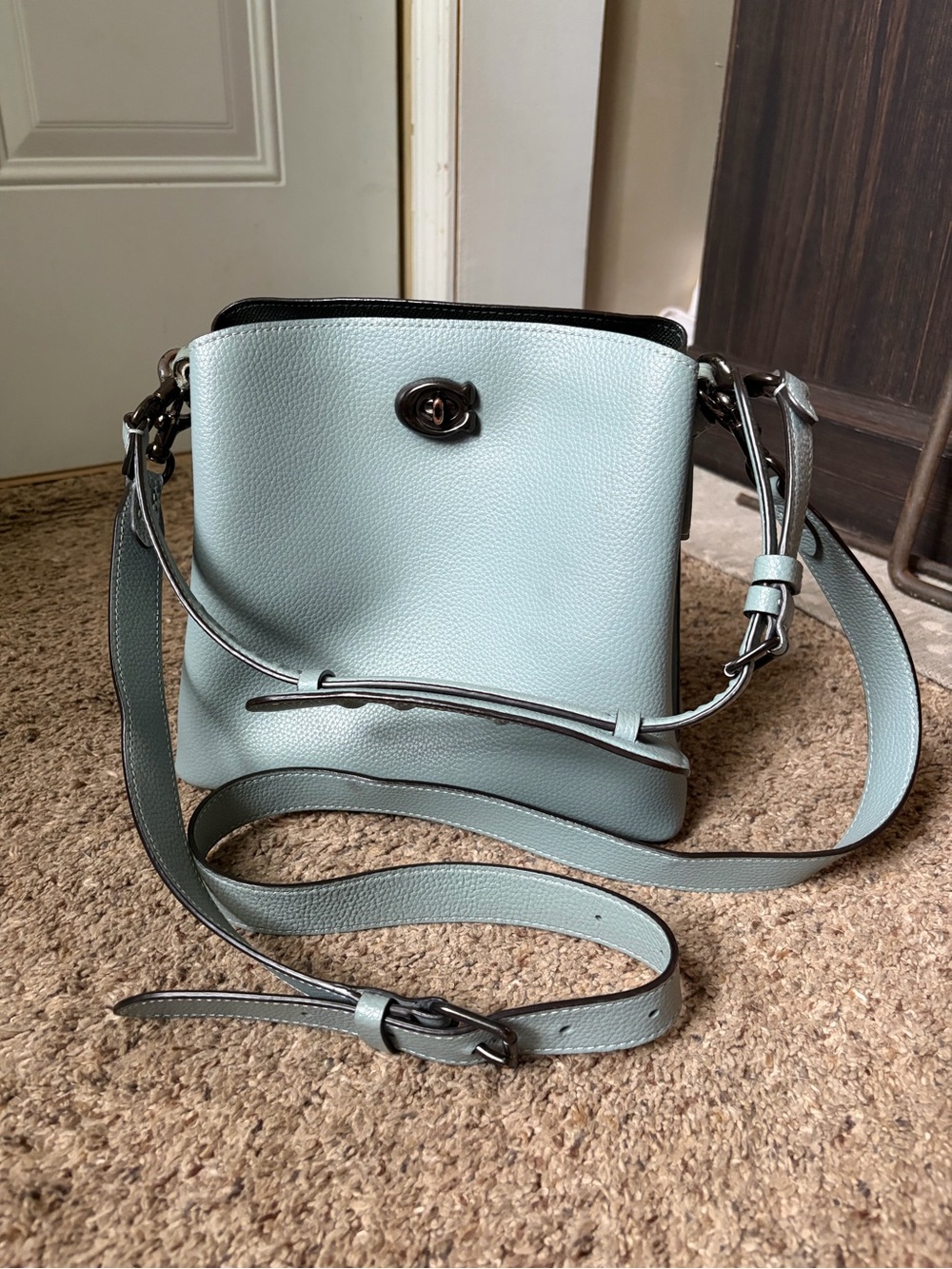Coach Willow Bucket Bag in Colorblock (Sage Multi) 2021